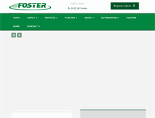 Tablet Screenshot of fosterfence.com